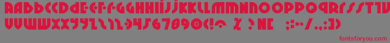 Czcionka Neural2 – czerwone czcionki na szarym tle