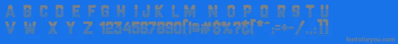 Fonte Championship – fontes cinzas em um fundo azul