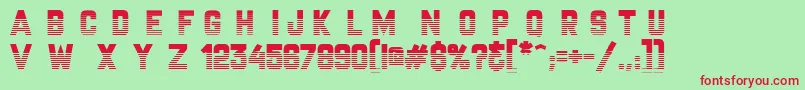 Championship Font – Red Fonts on Green Background