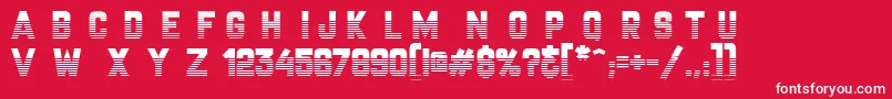 Championship Font – White Fonts on Red Background