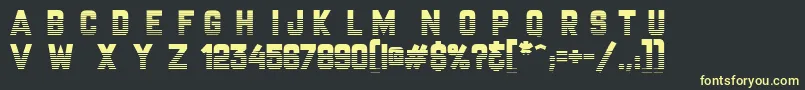 フォントChampionship – 黒い背景に黄色の文字