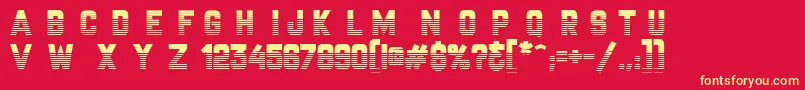 Championship Font – Yellow Fonts on Red Background