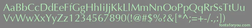 More about Optima Font Optima Font – Green Fonts on Gray Background