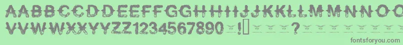 More about Neverspeakof Font Neverspeakof Font – Gray Fonts on Green Background