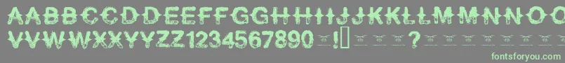 Neverspeakof Font – Green Fonts on Gray Background