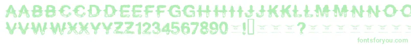 Neverspeakof Font – Green Fonts on White Background