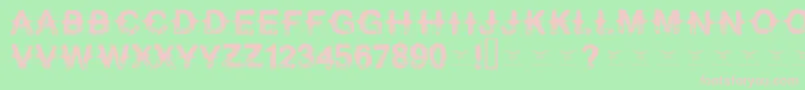 Neverspeakof Font – Pink Fonts on Green Background