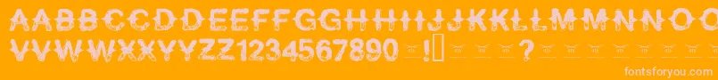 More about Neverspeakof Font Neverspeakof Font – Pink Fonts on Orange Background