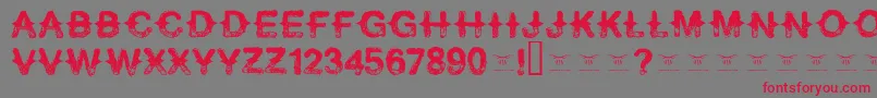 Neverspeakof Font – Red Fonts on Gray Background