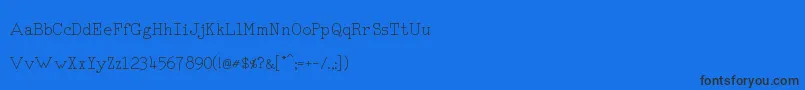 RmTyperighter Font – Black Fonts on Blue Background