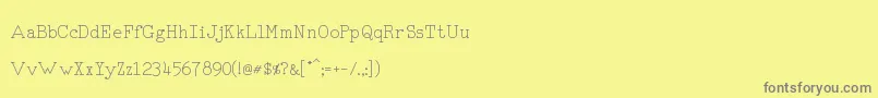 Weitere Informationen zur RmTyperighter-Schriftart RmTyperighter-Schriftart – Graue Schriften auf gelbem Hintergrund