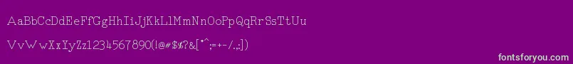 RmTyperighter Font – Green Fonts on Purple Background