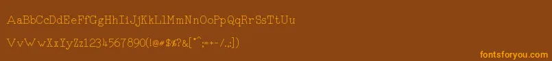 RmTyperighter Font – Orange Fonts on Brown Background