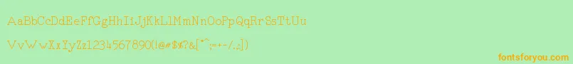 RmTyperighter Font – Orange Fonts on Green Background