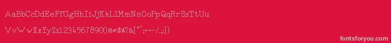 RmTyperighter Font – Pink Fonts on Red Background