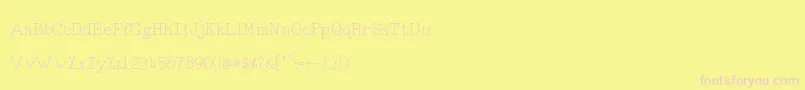 RmTyperighter Font – Pink Fonts on Yellow Background