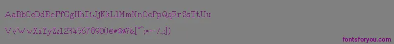 RmTyperighter Font – Purple Fonts on Gray Background