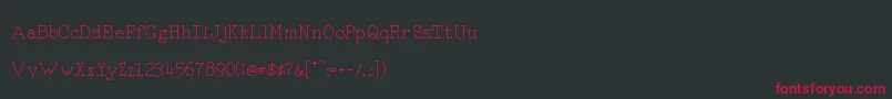 RmTyperighter Font – Red Fonts on Black Background
