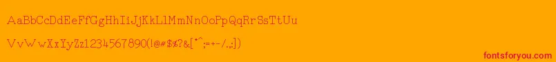 RmTyperighter Font – Red Fonts on Orange Background
