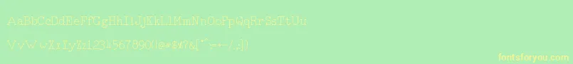 RmTyperighter Font – Yellow Fonts on Green Background