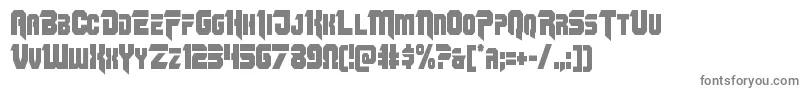 Omegaforcecond11-Schriftart – Graue Schriften auf weißem Hintergrund