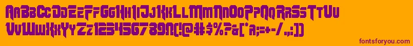 Omegaforcecond11 Font – Purple Fonts on Orange Background