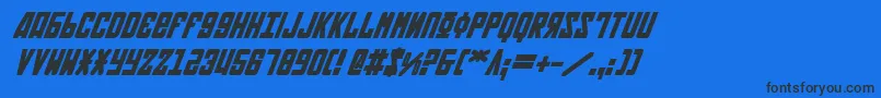 Soviet2bi Font – Black Fonts on Blue Background