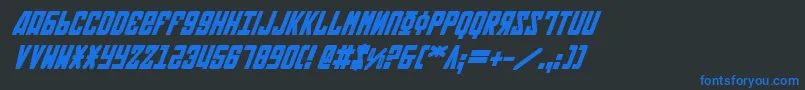 Soviet2bi Font – Blue Fonts on Black Background