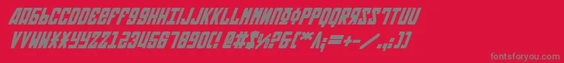 フォントSoviet2bi – 赤い背景に灰色の文字