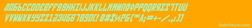 Soviet2bi Font – Green Fonts on Orange Background
