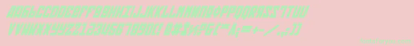 Soviet2bi Font – Green Fonts on Pink Background