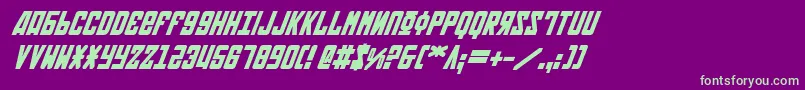 Police Soviet2bi – polices vertes sur fond violet