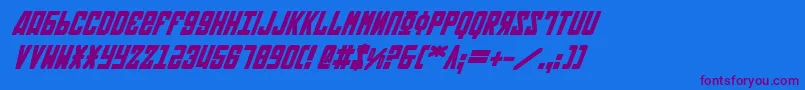 Soviet2bi Font – Purple Fonts on Blue Background