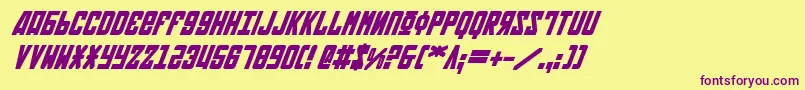 Soviet2bi Font – Purple Fonts on Yellow Background