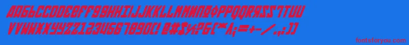 Soviet2bi Font – Red Fonts on Blue Background