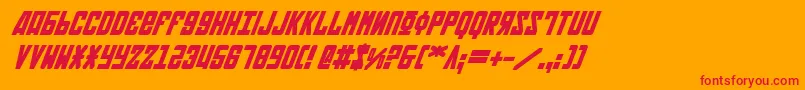 Soviet2bi Font – Red Fonts on Orange Background