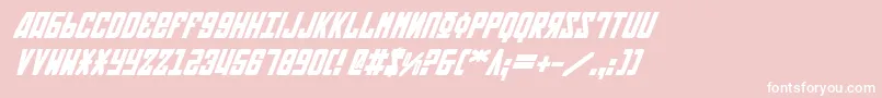 Soviet2bi Font – White Fonts on Pink Background