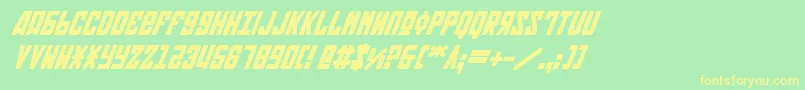 Soviet2bi Font – Yellow Fonts on Green Background