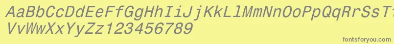 Más sobre la fuente Monospace821Italic fuente Monospace821Italic – Fuentes Grises Sobre Fondo Amarillo