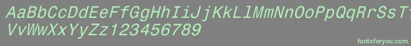 Шрифт Monospace821Italic – зелёные шрифты на сером фоне
