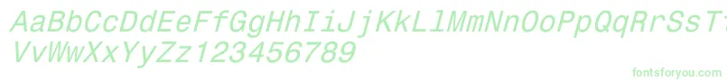 Police Monospace821Italic – polices vertes