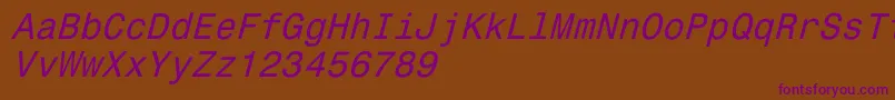 En savoir plus sur la police Monospace821Italic Police Monospace821Italic – polices violettes sur fond brun