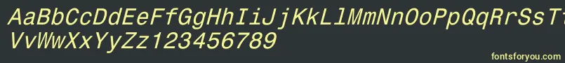 fuente Monospace821Italic – Fuentes Amarillas Sobre Fondo Negro