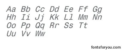 Monospace821Italic-fontti