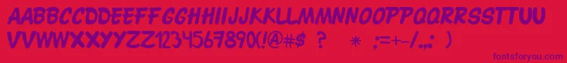Patronato21 Font – Purple Fonts on Red Background