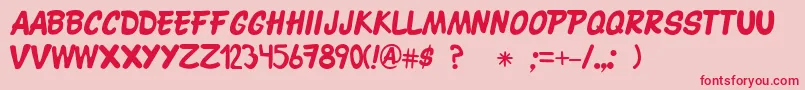 Patronato21 Font – Red Fonts on Pink Background
