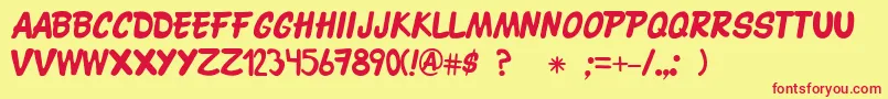 Patronato21 Font – Red Fonts on Yellow Background