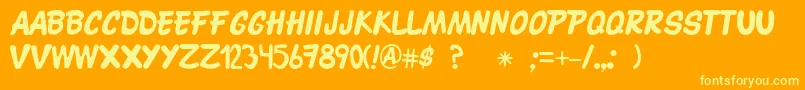 Patronato21 Font – Yellow Fonts on Orange Background
