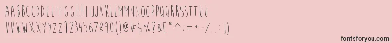MoonFlower Font – Black Fonts on Pink Background
