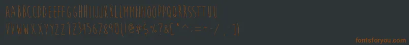 MoonFlower Font – Brown Fonts on Black Background